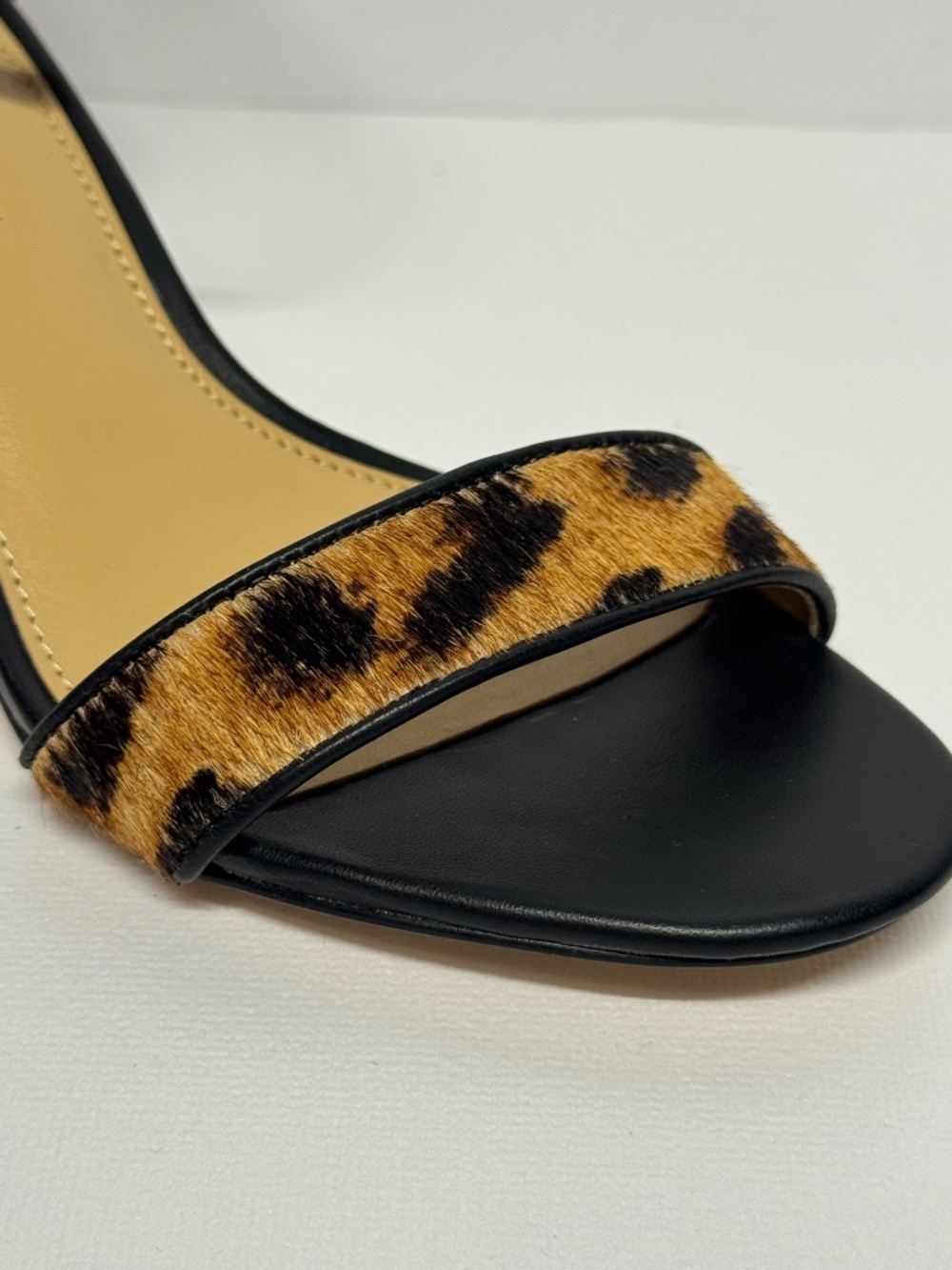 Talbots Leopard Print Calf Hair Ankle Strap Heels S 5M Chic Animal Print Sandals - Picture 7 of 11